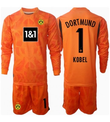 Borussia Dortmund Gregor Kobel #1 Målvakt Tredje Kläder Barn 2024-25 Långärmad (+ Korta byxor)